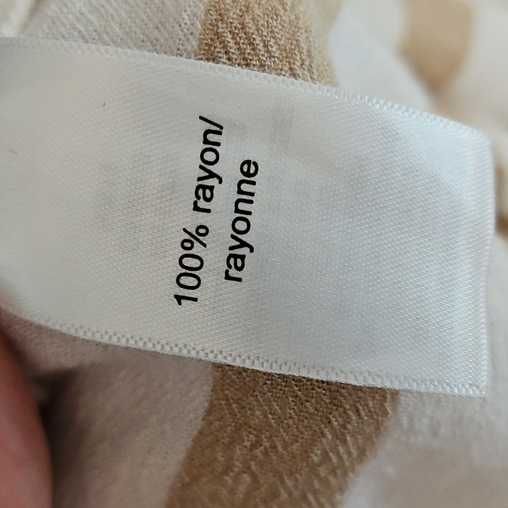 Maurices Beige and Cream Striped Blouse - Picture 8 of 9